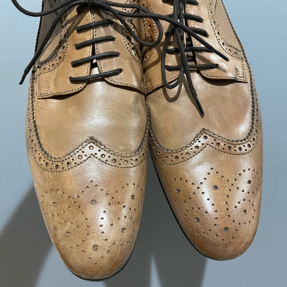 Zara Brogues Shoes. Tan color. Sz 44 - Picture 5 of 16